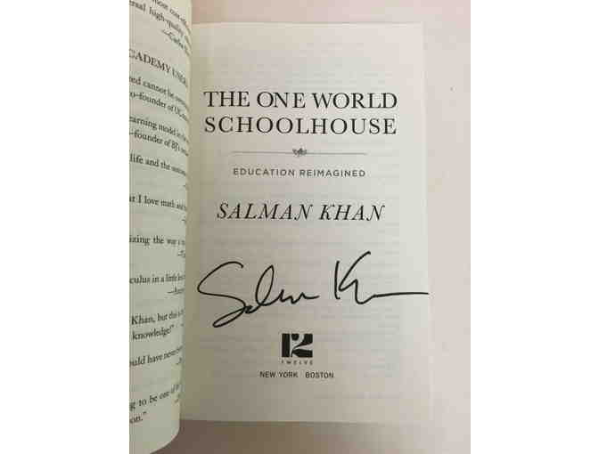 Autographed copy of The One World Schoolhouse by author Sal Khan