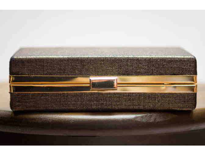 Gold Linen Clutch by LiaLeigh Designs