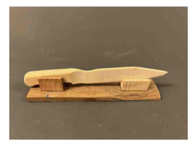 Student-Made Wooden Spreading Knife with Stand - Photo 1
