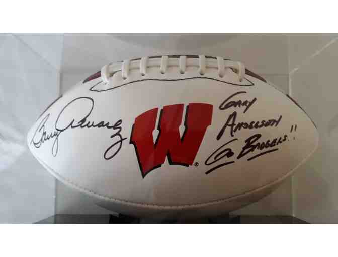 Football signed by Gary Andersen and Barry Alvarez