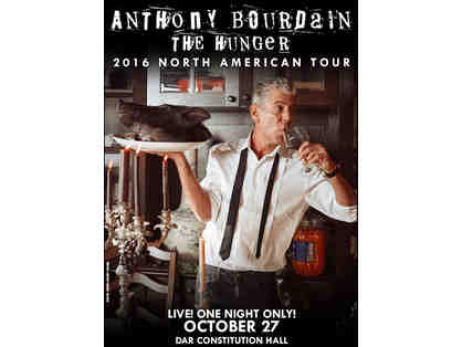 2 VIP Tickets to Anthony Bourdain at DAR Constitution Hall