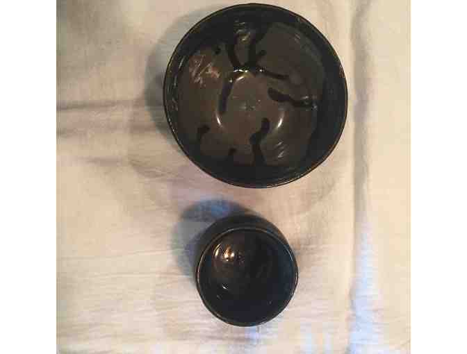 2 small handcrafted ceramic bowls