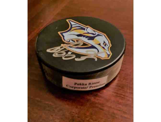 Nashville Predators Hockey Puck signed by Pekka