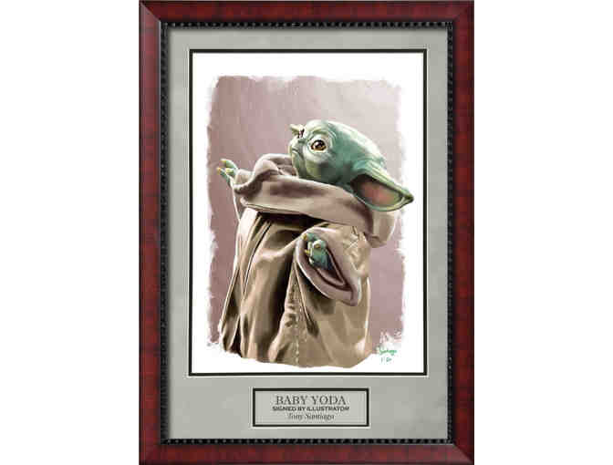 Baby Yoda Autographed Illustration - Photo 1