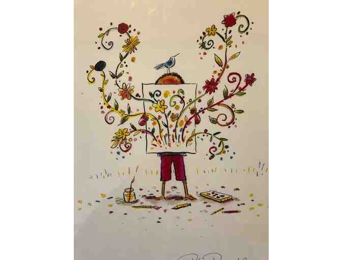 "Artist in Bloom" - Framed and Autographed Print by Peter H Reynolds - Photo 1