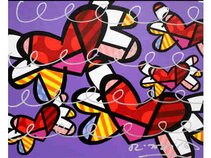 Flying Hearts by Artist Romero Britto