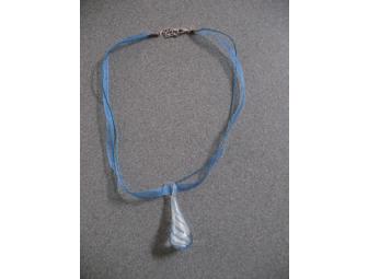 Beautiful Blown Glass Pendant in Shades of Blue