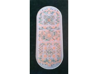 'How Does Your Garden Grow' matted and framed counted cross with beads