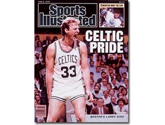 Autographed & Framed Cover of Sports Illustrated featuring Larry Bird