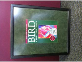 Autographed & Framed Larry Bird Magazine Cover