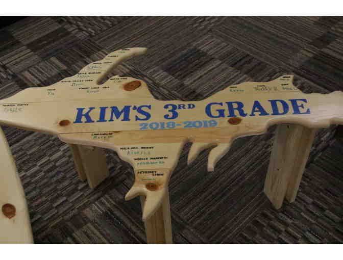 Kim's Third Grade Michigan Adirondack Chair and Side Table