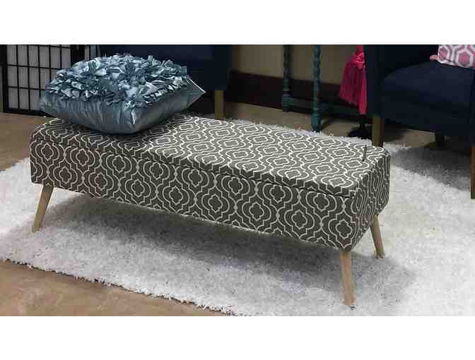 Padded storage bench & rug