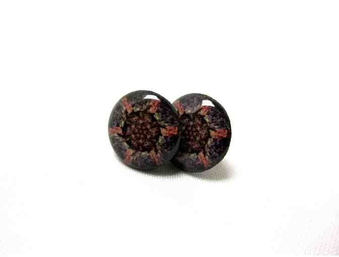 Jewelry - Handcrafted Photo Earrings - Gray/Brown
