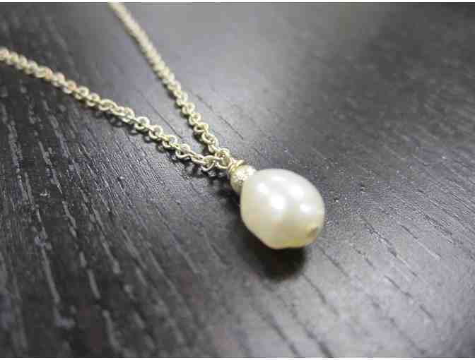 Jewelry - Delicate Fresh Water Pearl Silver Necklace and Drop Earrings