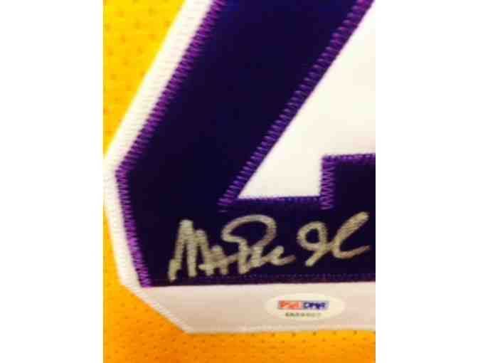 MAGIC JOHNSON AUTOGRAPHED LOS ANGELES LAKERS JERSEY PSA/DNA