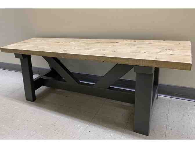Handcrafted Wooden Bench - Photo 1