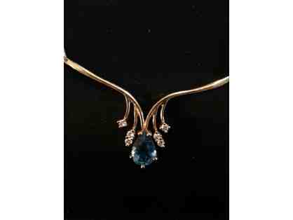 Topaz & Diamond Estate Necklace