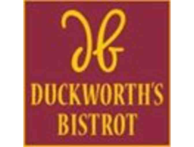 $75 Gift Certificate to Duckworth's Bistrot, Gloucester