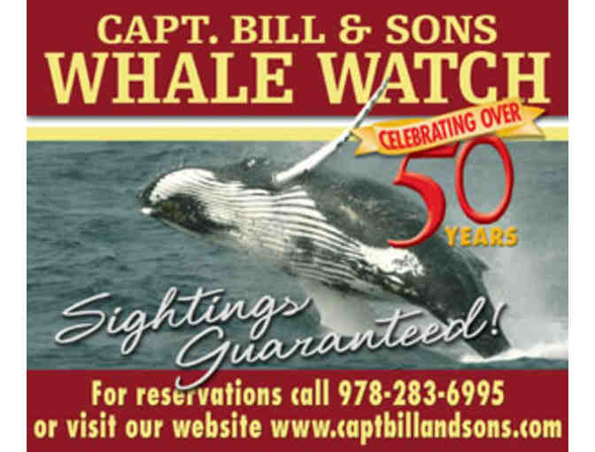 2 Whale Watch Tickets - Captain Bill & Sons