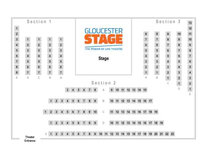 2 tickets to a 2016 Gloucester Stage Performance