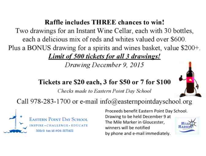 7 Tickets for the EPDS 'Instant Wine Cellar' Raffle