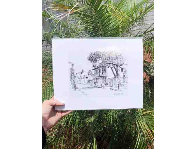 Historic Downtown - Side Streets - St. Augustine Drawing - Bill Puckett