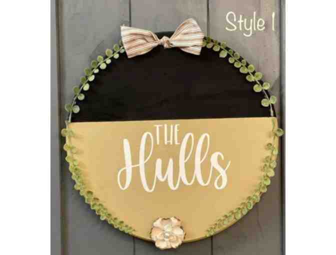 Custom Round Decor Sign by Hull Crafted