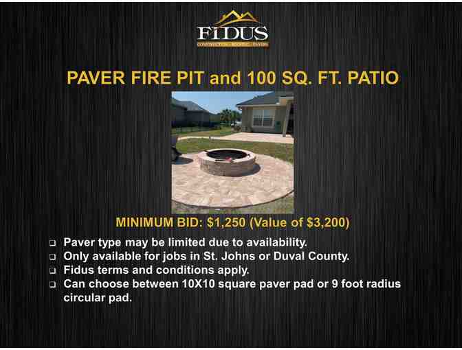 Paver Fire Pit & 100 Sq. Foot Patio