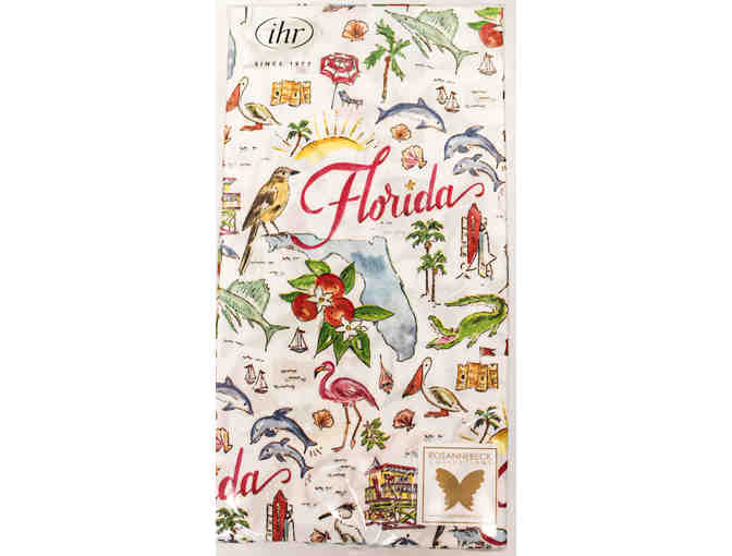 Tropical Flamingo Insulated canvas bag with beach accessories