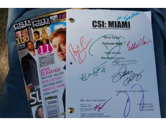 CSI Miami!  Autographed Script AND CSI Crew Jacket!