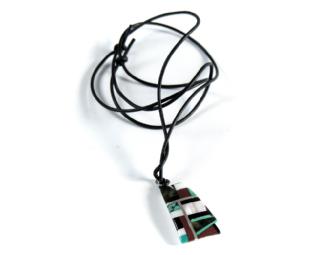 Pueblo Artist Handmade Mosaic Pendant