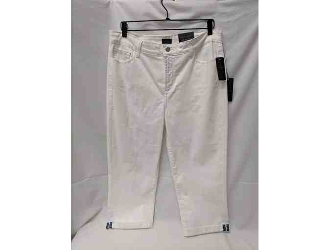 NYDJ - White Crop Wide Leg Jeans with cute cuff