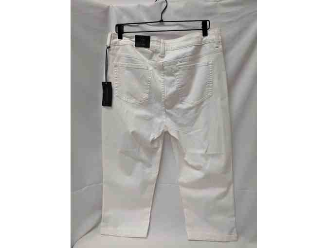 NYDJ - White Crop Wide Leg Jeans with cute cuff