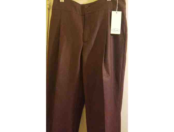 Faconnable Wool Maroon Pants