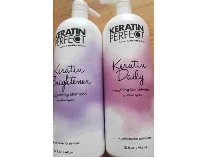 Keratin Perfect - Brightener shampoo and Daily Conditioner - 32 oz each - Photo 1