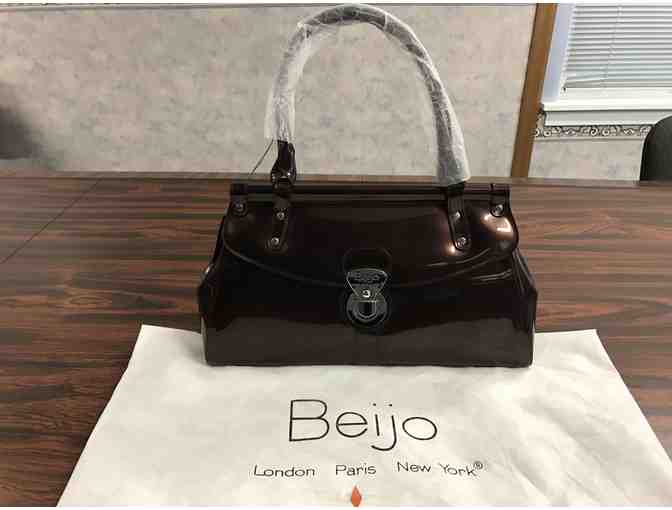 Beijo Pearly Shimmer Garnet/Reddish Brown Patent Leather Shoulder Bag - Photo 1