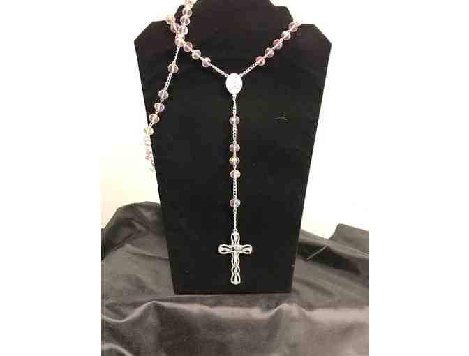Hand crafted Pink Beaded Rosary - Photo 1