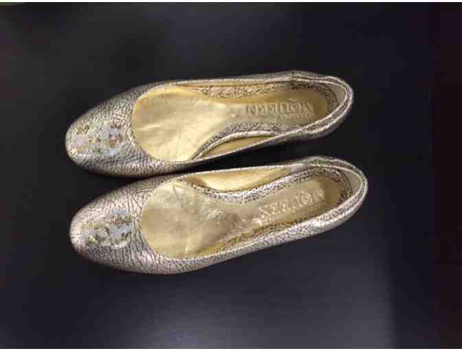 Alexander McQueen - Scarpa Pelle S. Gomma with Skull Sequins Flats