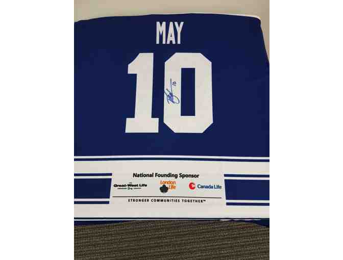 'Hockey Helps the Homeless' Signed Brad May Hockey Jersey