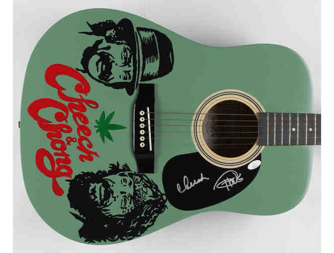 Cheech Marin & Tommy Chong Signed 'Cheech & Chong' 40' Custom Painted Acoustic Guitar