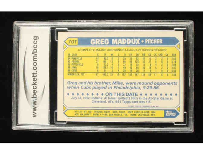 Enjoy Greg Maddux 1987 Topps Traded #70T XRC (BCCG 10) PERFECT MINT 10