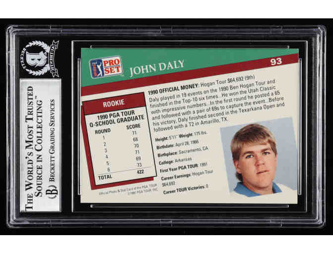 Enjoy John Daly Signed 1991 Pro Set #93 RC (BGS)