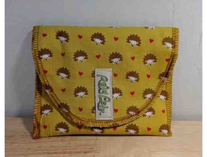 Eco-friendly & Fun Food Bags, 2 Reusable Bags in fabric samples shown!