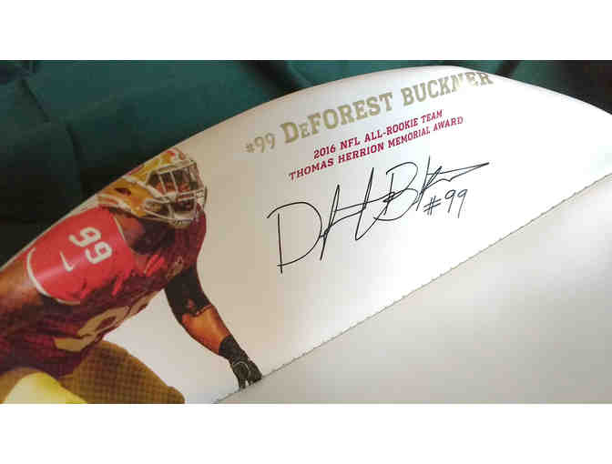 Autographed DeForest Buckner Football (SF 49ers)