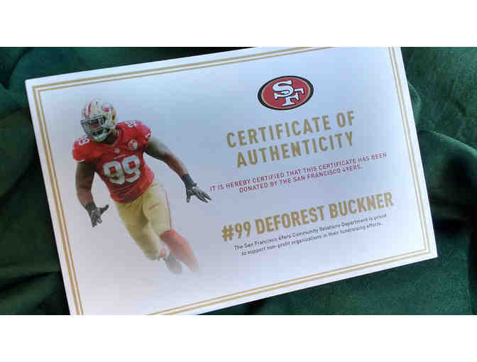 Autographed DeForest Buckner Football (SF 49ers)