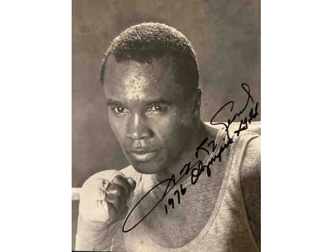 Signed Sugar Ray Robinson Boxing Gloves & Photo