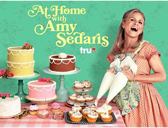 Amy Sedaris White Dummy Cake With Pink Flowers