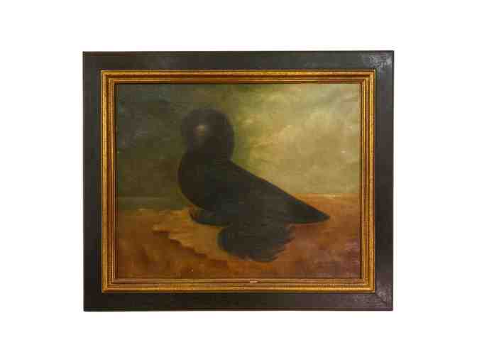 Amy Sedaris Antique Sporting Oil Painting of an English Racing Bird, Belfast 1906-1907