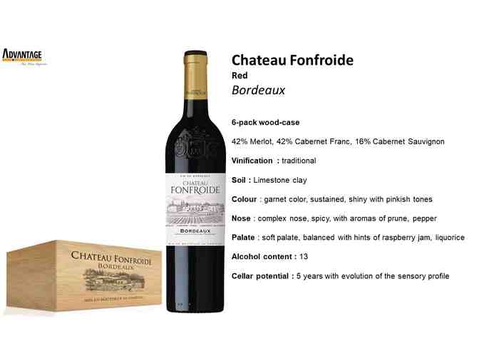 1 wooden case Chateaux Fonfroide - Bordeaux - Millesime 2016