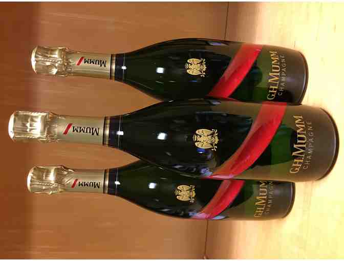 Three (3) bottles of Mumm Champagne Grand Cordon